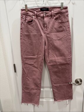 Liverpool Cropped High-Rise Jeans in Mauve Pink